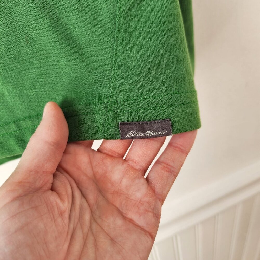 Eddie Bauer Green Short Sleeve Polo Shirt Performance Wear Wicking Men's Tall L - Picture 5 of 8
